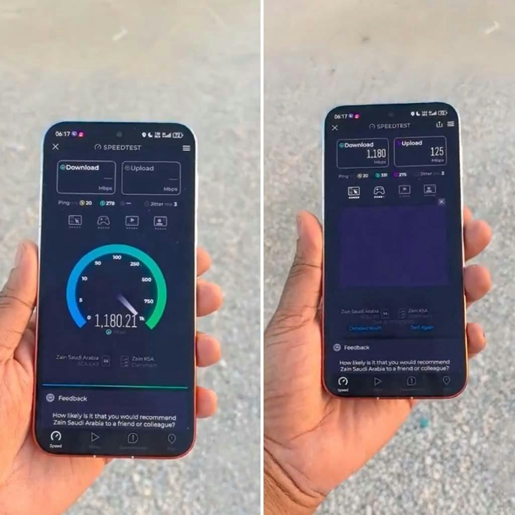 海外用户实测5G+网络速度
