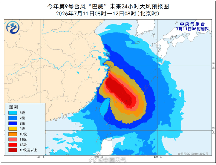 大风预测示意图