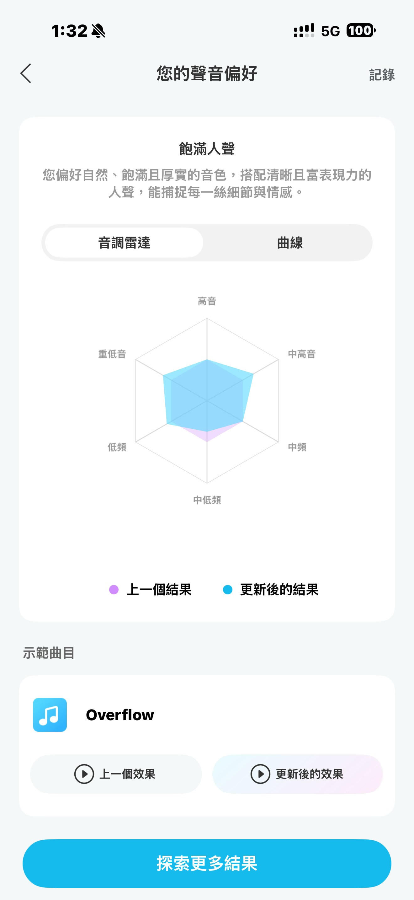 HearID 5.0个性化调音设置界面