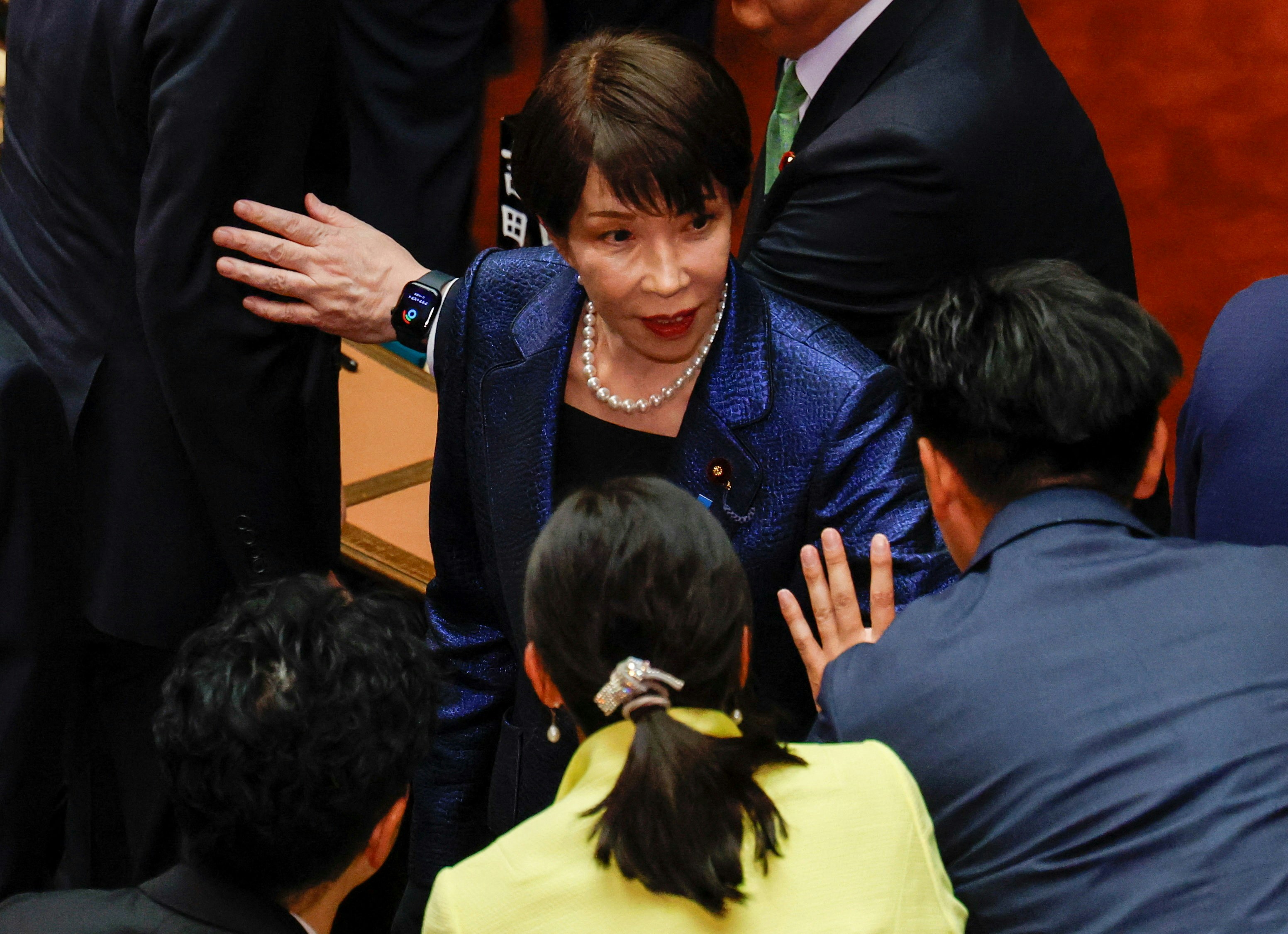 日本首相高市早苗在国会特别会议上发言