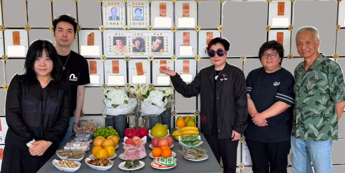 陈淑芬为肥姐准备的丰盛供品