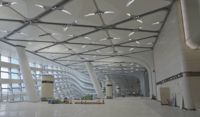 皇岗口岸联检大厅内部空间