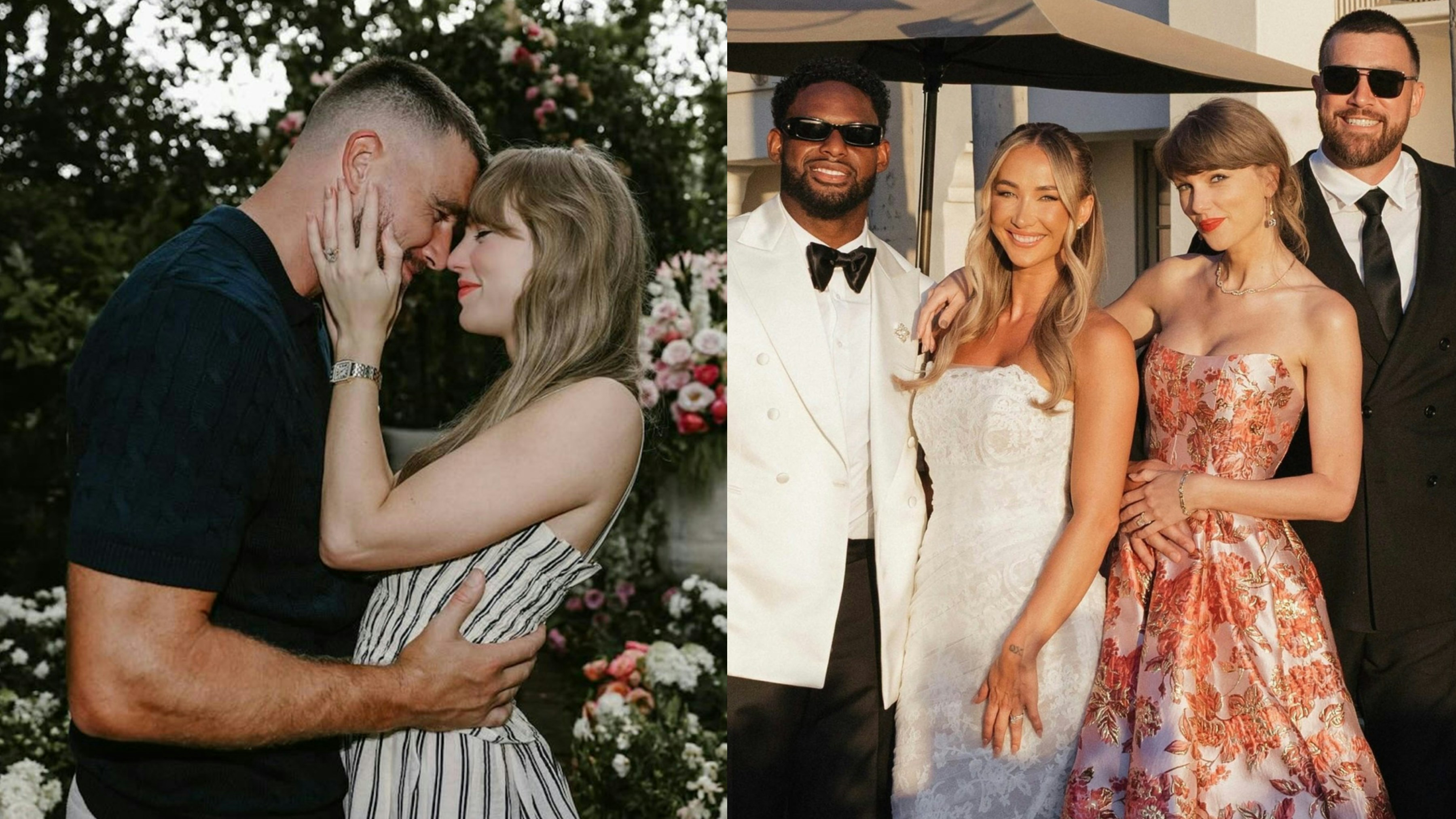 Taylor Swift婚后首现身！无名指巨型钻戒闪爆队友婚礼