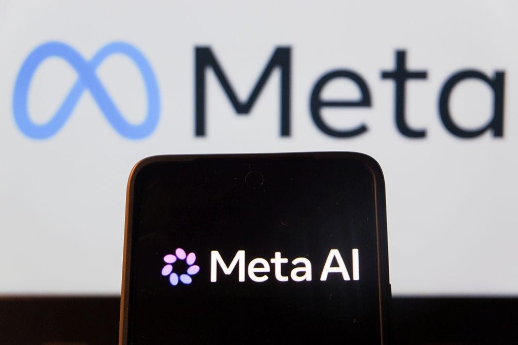 Meta AI标志出现在手机萤幕上