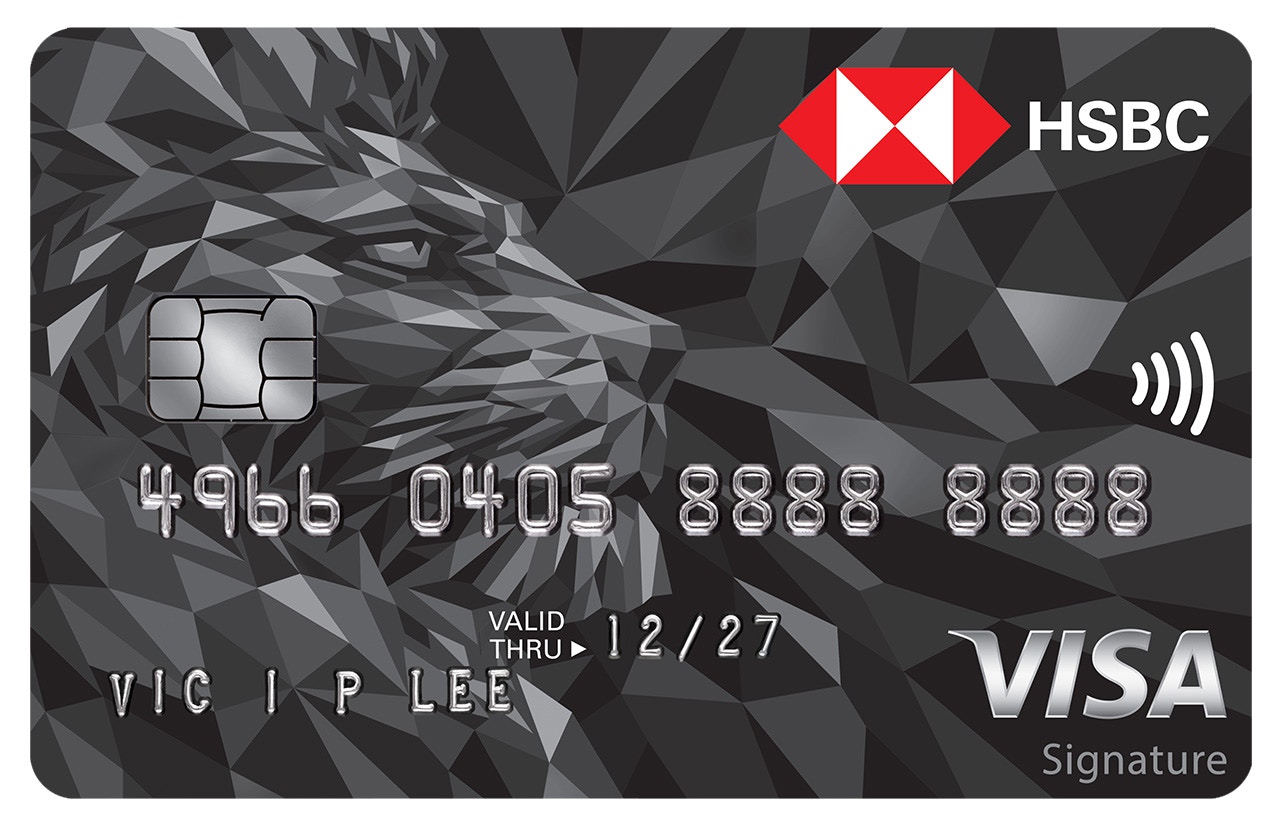 汇丰Visa Signature卡示意图