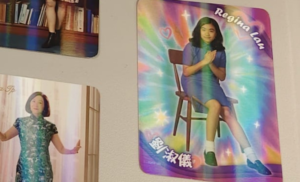 叶刘淑仪中学校服造型隐藏款闪卡
